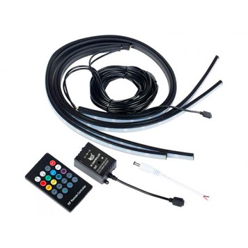 Декоративная RGB LED подсветка днища авто 120х90 с пультом