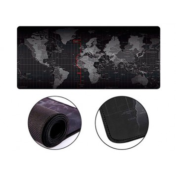 Ігрова поверхня, великий килимок для мишки ігровий 90х40см Карта Світу