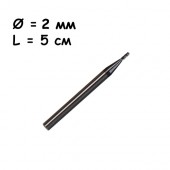 Фреза кінцева з металу 2x50x4мм HRC50 твердосплавне свердло MZG