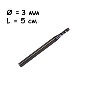 Фреза кінцева з металу 3x50x4мм HRC50 твердосплавне свердло MZG