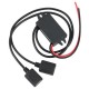 Перетворювач напруги 12В-5В 3А 2xUSB, прихована проводка авто