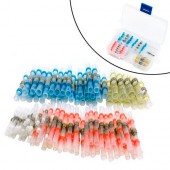 Термоусаживаемая гильза термоусадка с оловом припоем, набор 100 шт