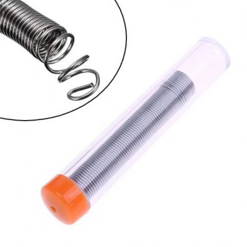 Припой для пайки ПОС 60, 1.0мм без флюса, пружина 10г