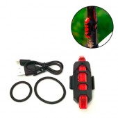 Фонарь велосипедный задний аккумуляторный велофонарь, красный свет