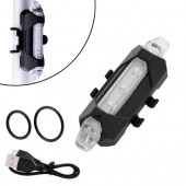 Ліхтар велосипедний задній акумуляторний велоліхтар, білий + червоне світло