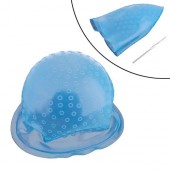 Шапка шапочка для мелірування волосся з гачком багаторазова, силіконова