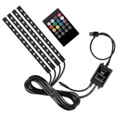 Декоративна RGB LED підсвічування салону авто, світломузика, ДУ, USB Декоративна RGB LED підсвічування салону авто, світломузика, ДУ, USB