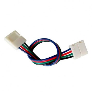 Коннектор двусторонний для 10мм ленты LED SMD 5050 RGB, 2 зажима