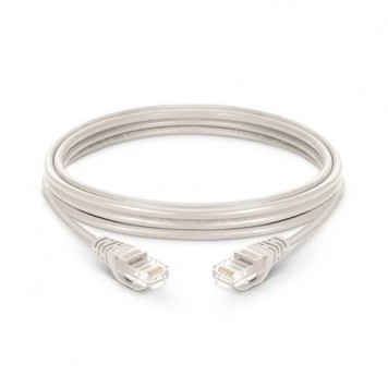 Патч-корд RJ45 2.6м, мережевий кабель UTP CAT5e 8P8C, LAN, білий