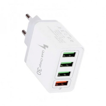 USB 4х сетевое зарядное устройство 5/9/12В 7А, Fast Charger