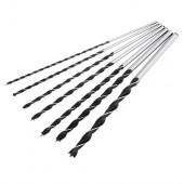 Набір з 7 свердел спіральних 4-12мм по дереву, HCS-сталь, подовжені