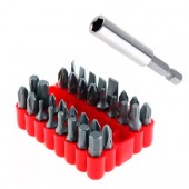 Набір насадок біт 33шт з магнітним подовжувачем, 6- гранні CR-V