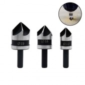Набір з 3 зенковок циліндричних, 90град 12/16 / 19мм, HSS сталь