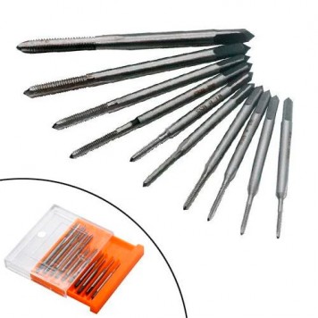 Набір з 10 мітчиків для нарізування внутрішньої різьби M1-М3.5