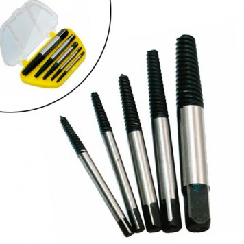 Набір екстракторів спіральних 5шт для вилучення уламків гвинтів