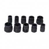 Набір екстракторів 10шт для пошкоджених болтів, гайок, 9-19мм, HSS-сталь