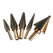 Набір з 5 ступеневих спіральних свердел 3.2-34.9мм, HSS-сталь