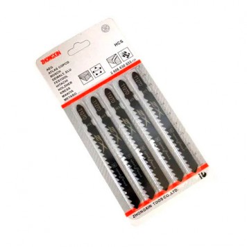 Пилка, полотно для електролобзика по дереву, T127D, HCS-сталь, 5шт