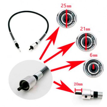 Размеры гайки подключения гибкого вала к граверу-1