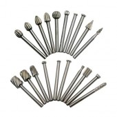 Набір з 20 борфрез шарошок по дереву для гравера dremel HSS сталь