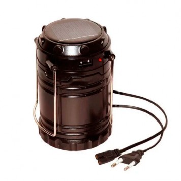 Ліхтар світлодіодний з сонячною батареєю кемпінговий 6LED USB в складеному положенні-1