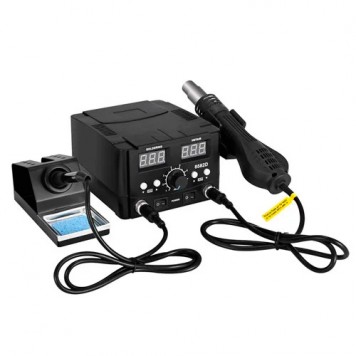 Паяльная станция 8582D 70Вт с термофеном 750Вт, 2хЖК