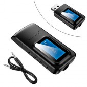 Bluetooth 5.0 аудіо приймач передавач звуку з 1.2'ЖК, VIKEFON BT-2в1