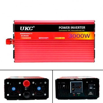 Преобразователь напряжения UKC SI-A2-AR3000M DC/AC 3000Вт 12-220В, плавный пуск