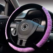 Обплетення чохол на кермо, плюшевий, 37см, БЕЗ ОБТЯГАННЯ, фіолетове