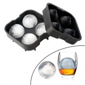 Форма силіконова для льоду Кульки 4.5см подвійна Ice Ball для віскі 4 осередки