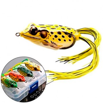 Набор из 4 воблеров лягушка незацепляйка 6/9г, силиконовая