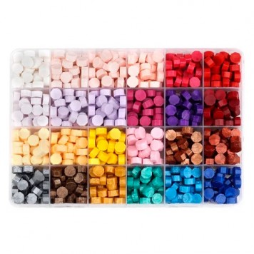 Набор воска для сургучных печатей, 24 цвета, кейс