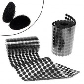 Липучки кружки застежки 1000шт самоклеящиеся 10мм, черные