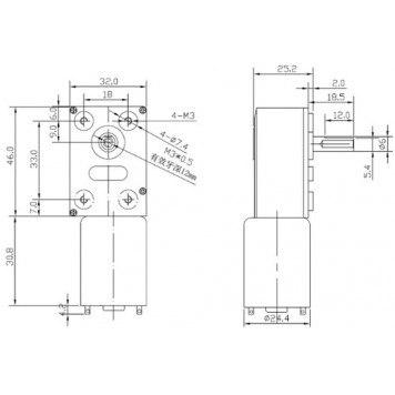 Креслення двигуна постійного струму JGY-370-1