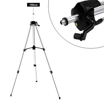 Штатив стійка для лазерного рівня нівеліра 5/8, 150см, алюмінієвий