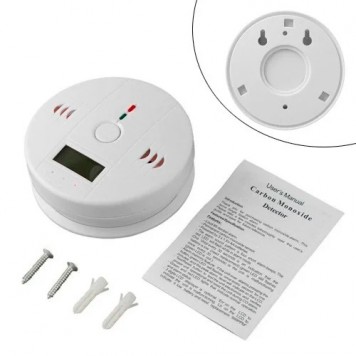 Комплект поставки та зворотний бік датчика чадного газу-1