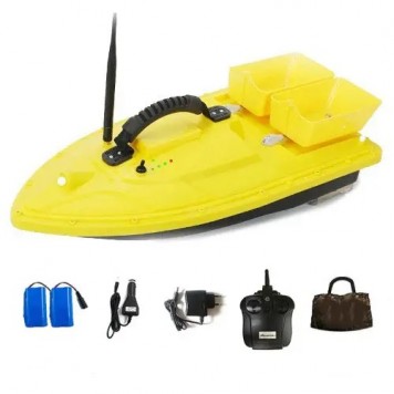 Кораблик для завоза прикормки катер Mounthill T188 1.5кг 500м 2АКБ желтый