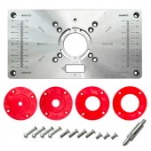 Пластина для фрезера 235х120х8мм со сменными кольцами, алюминиевая