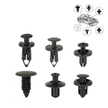 Набір з 190 автомобільних кріплень, пістонів, кліпс