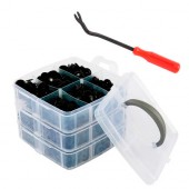 Набір з 630 автомобільних кріплень, пістонів, кліпс та знімач