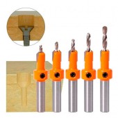 Набір свердл із зенківкою 5шт 2.8-4мм, циліндричні, сталь