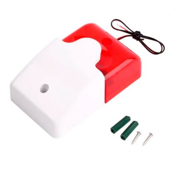 Сирена для GSM сигналізації світлозвукова провідна, 110дБ 12В, ZC-LB003