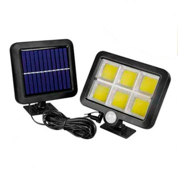 Ліхтар настінний світильник IP65 120 COB з виносною сонячною батареєю