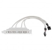 Планка расширения контроллер USB 2.0, 4 порта, на заднюю панель ПК Планка расширения контроллер USB 2.0, 4 порта, на заднюю панель ПК