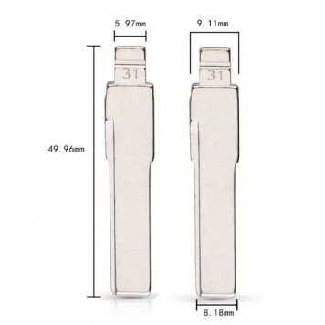 Физические размеры лезвия HU66-2