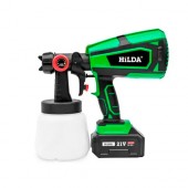 Краскопульт аккумуляторный краскораспылитель 1л 1/1.8/2.0мм, HILDA CDSP004