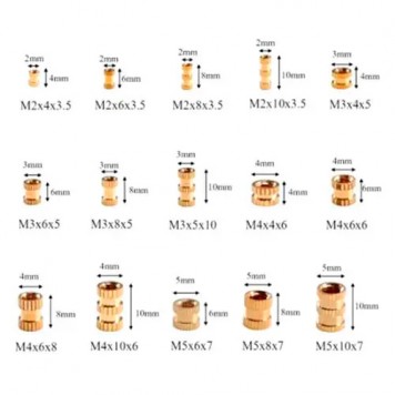 Фізичні розміри гайок із набору-1