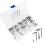 Винты установочные DIN916 с внутренним шестигранником M2.5-M8, нержавейка, 300шт