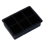 Форма силіконова для льоду Кубики, 6 осередків 5см з кришкою