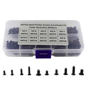 Винты микровинты потайные для ноутбуков M2 M2.5 M3, набор, 500шт
